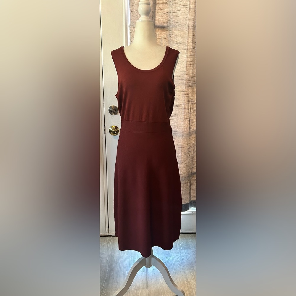 Anne Klein Womens Fit & Flare Knit Dress